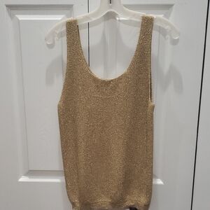 Chic Gold Knit Tank Top